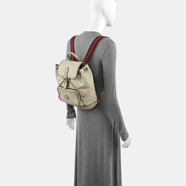 Monogram Coated Canvas Backpack Beige