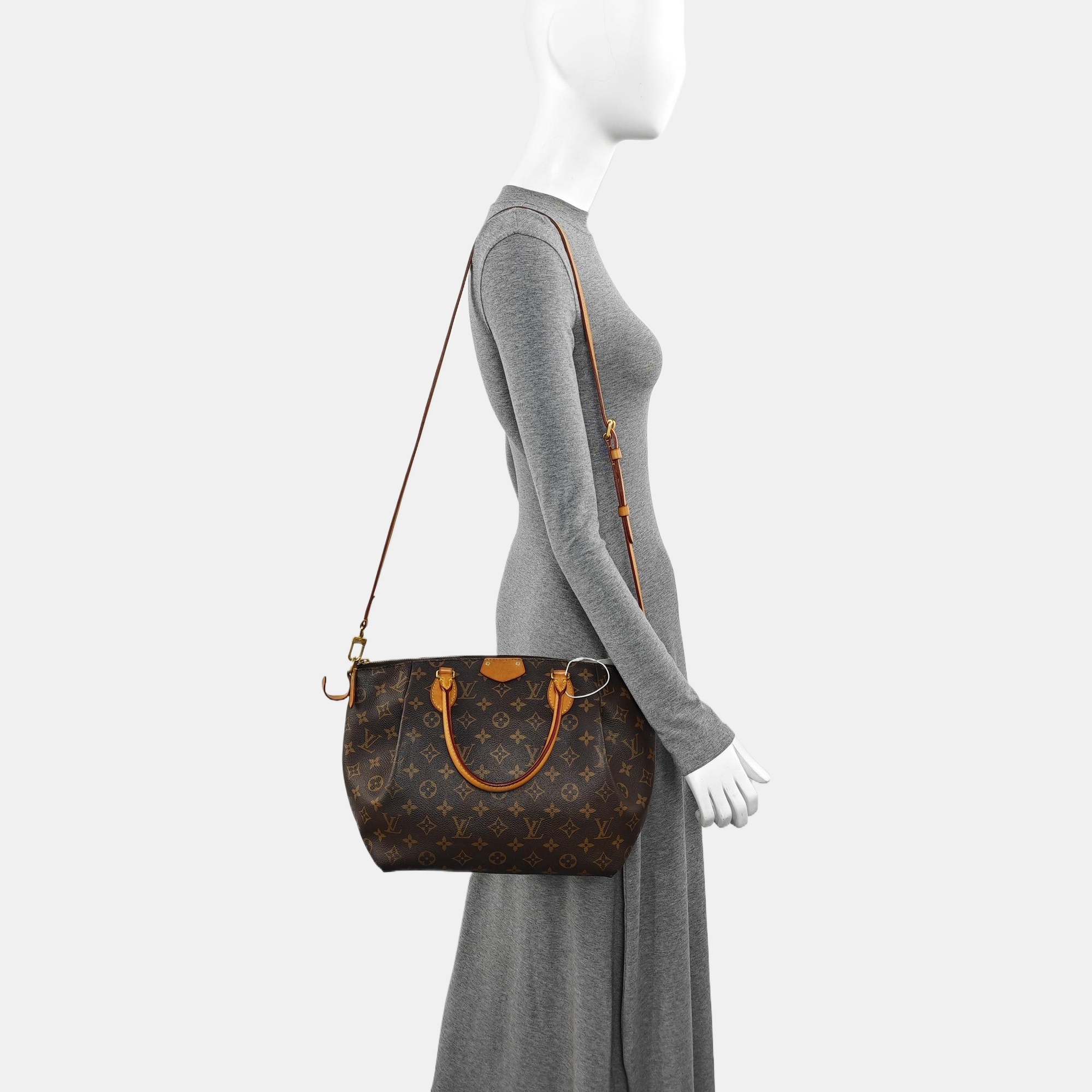 TURENNE MM Monogram Coated Canvas Brown