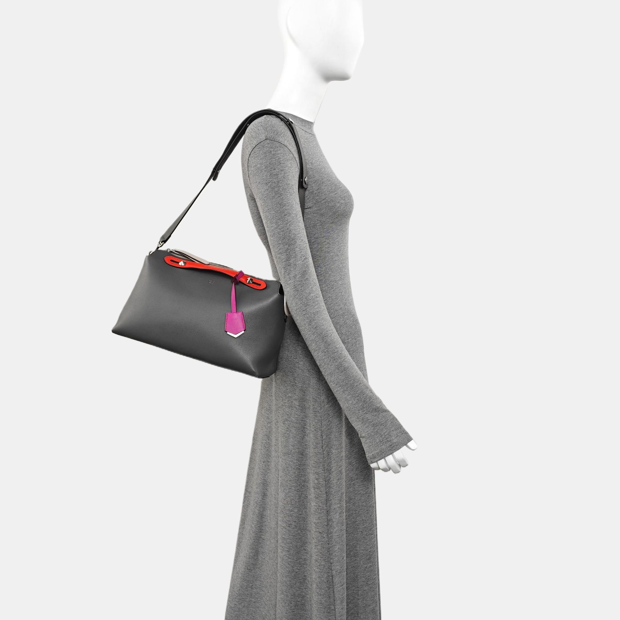 By The Way Large Calfskin Gray