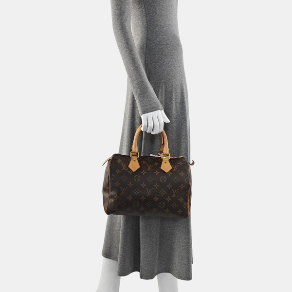SPEEDY 25 Monogram Coated Canvas Brown