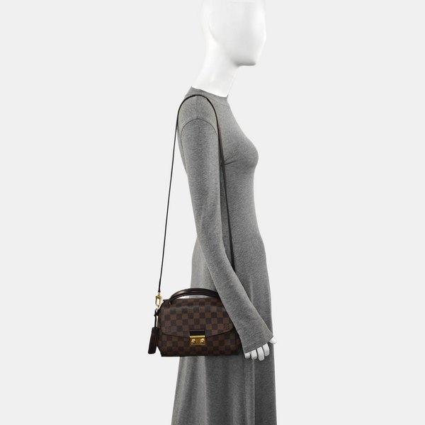 CROISETTE Damier Ebene Coated Canvas Brown