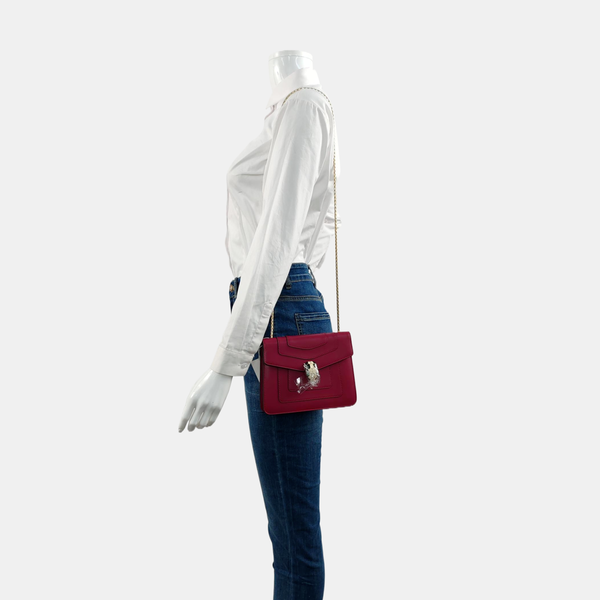 SERPENTI FOREVER Small Calfskin Red