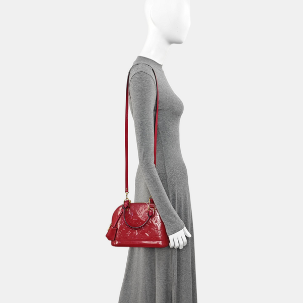 ALMA BB Monogram Patent Leather Red