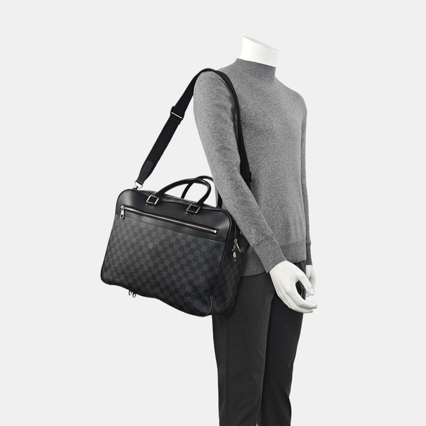 PORTE-DOCUMENTS GM Damier Graphite Coated Canvas Gray
