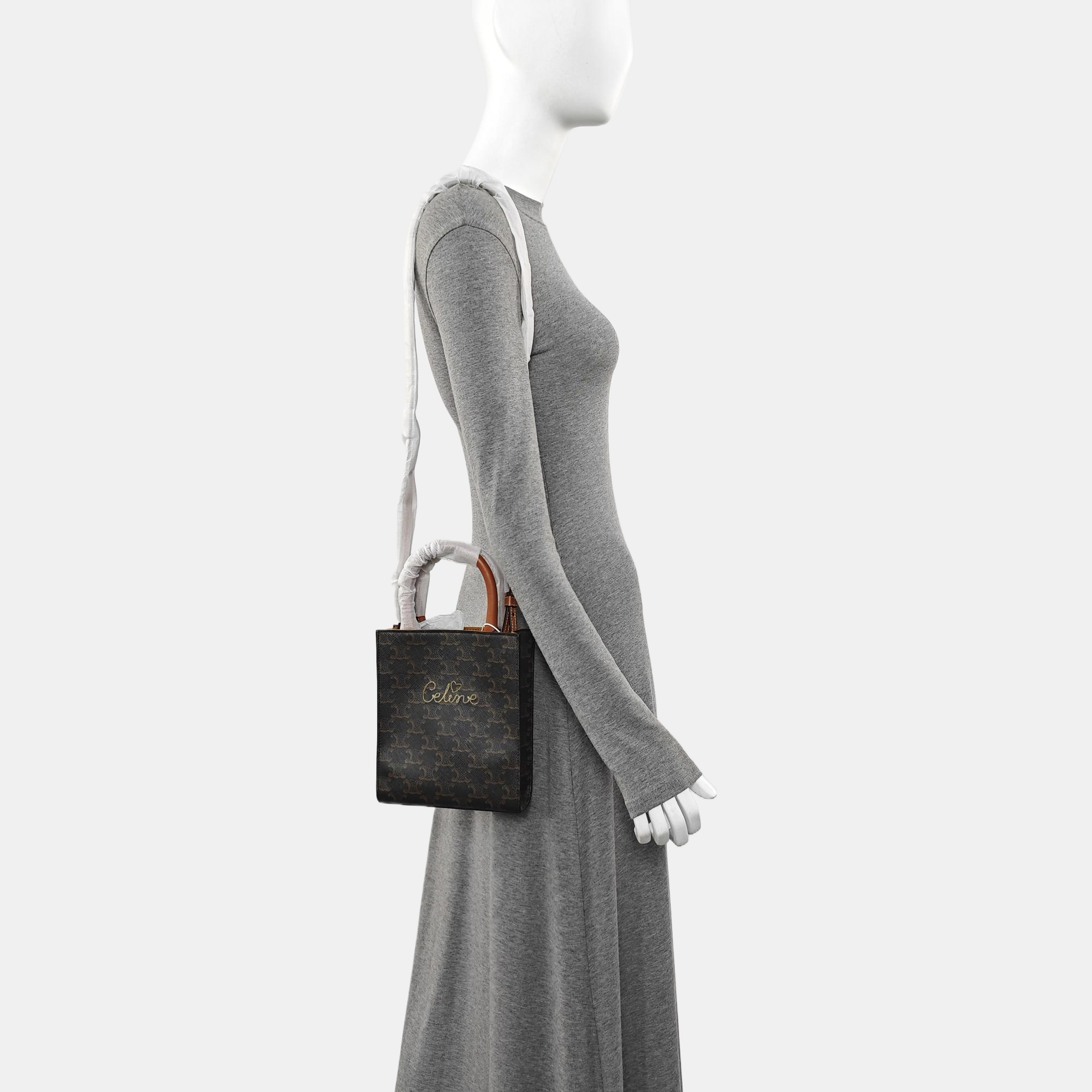 CABAS CELINE Mini Coated Canvas Brown