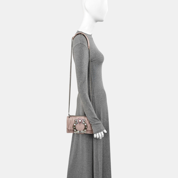 Miu Lady Quilted Lambskin Pink