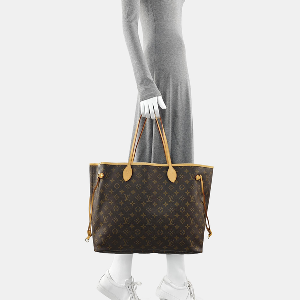 NEVERFULL GM Monogram Coated Canvas Brown