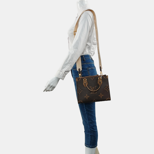 ONTHEGO PM Monogram Coated Canvas Brown