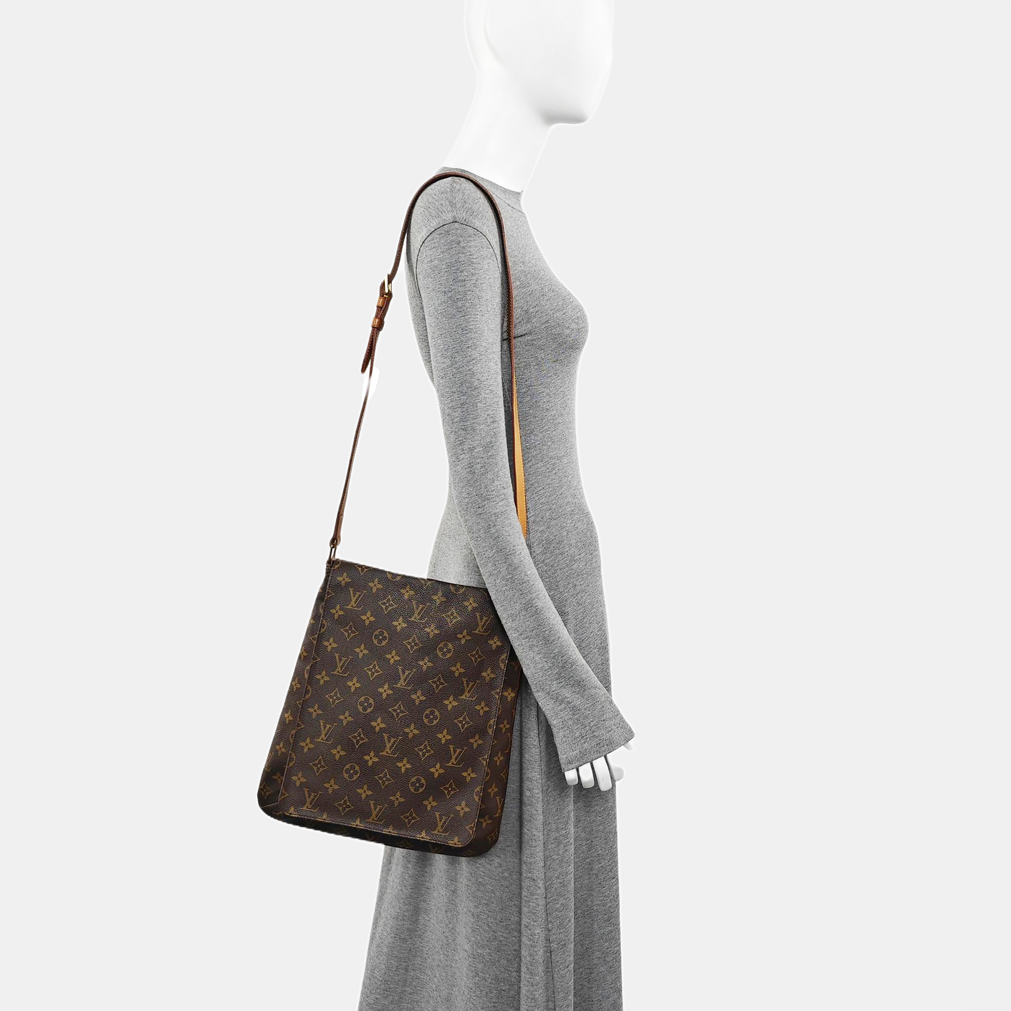 MUSETTE TANGO Monogram Coated Canvas Brown