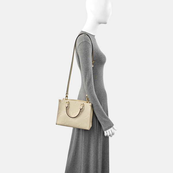 ONTHEGO PM Monogram Calfskin Beige