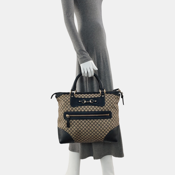 Canvas Top Handle Bag Brown