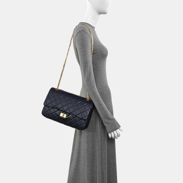2.55 Maxi Quilted Calfskin Blue
