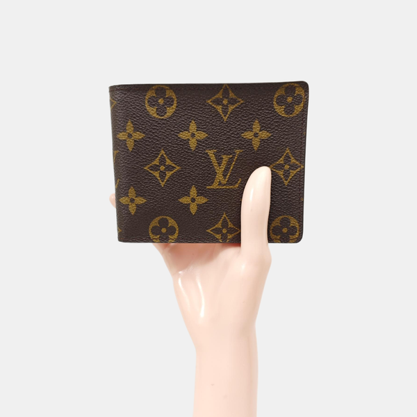 MARCO Monogram Coated Canvas Brown Wallet