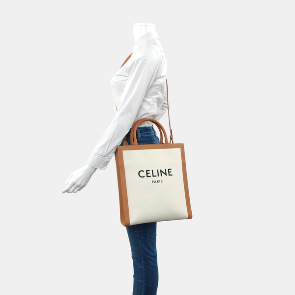 Authenticated pre-owned  CABAS CELINE Small Canvas White - Shoulder Bag at Looply
