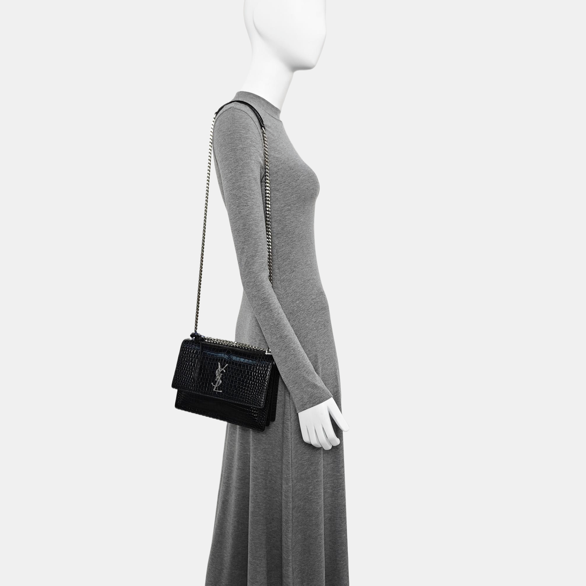 SUNSET Medium Calfskin Black