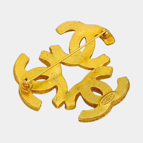 Broche Vintage Metálico Dorado