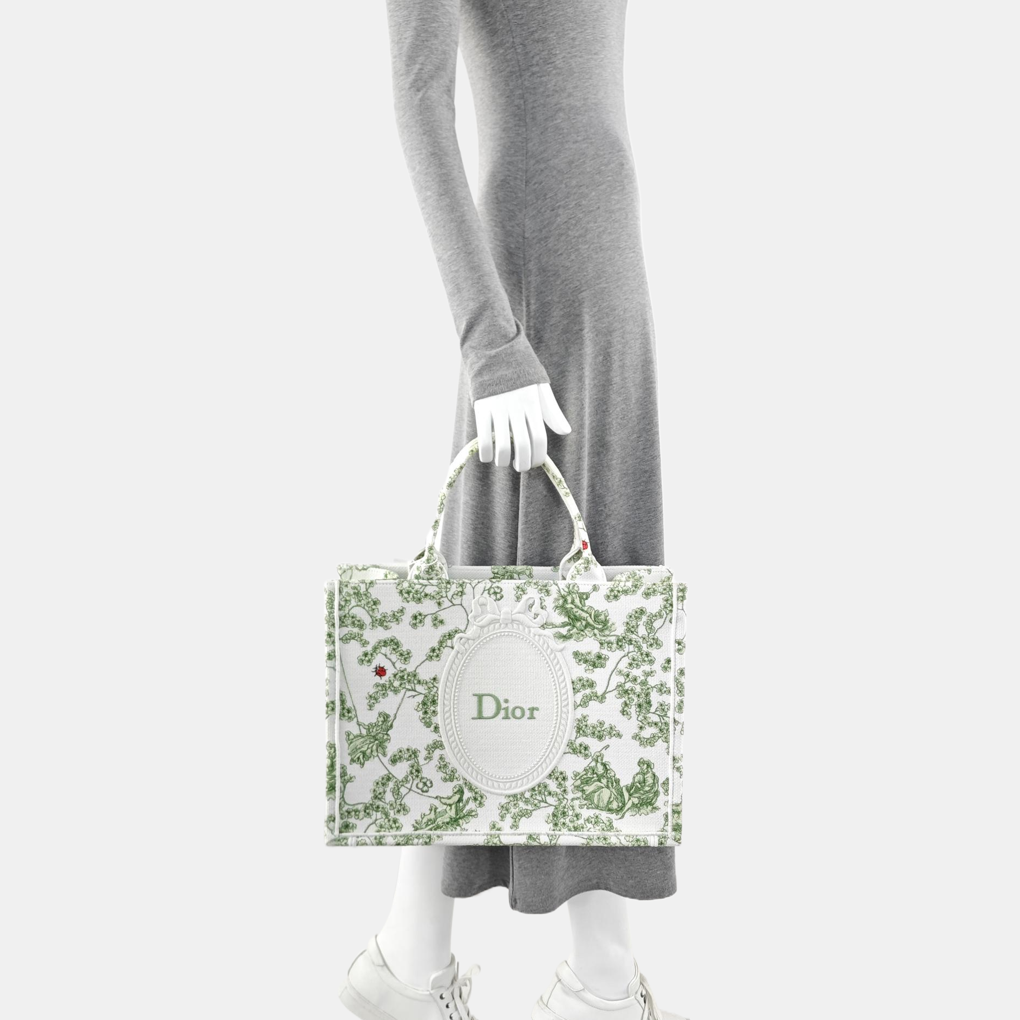Book Tote Medium Fabric Green