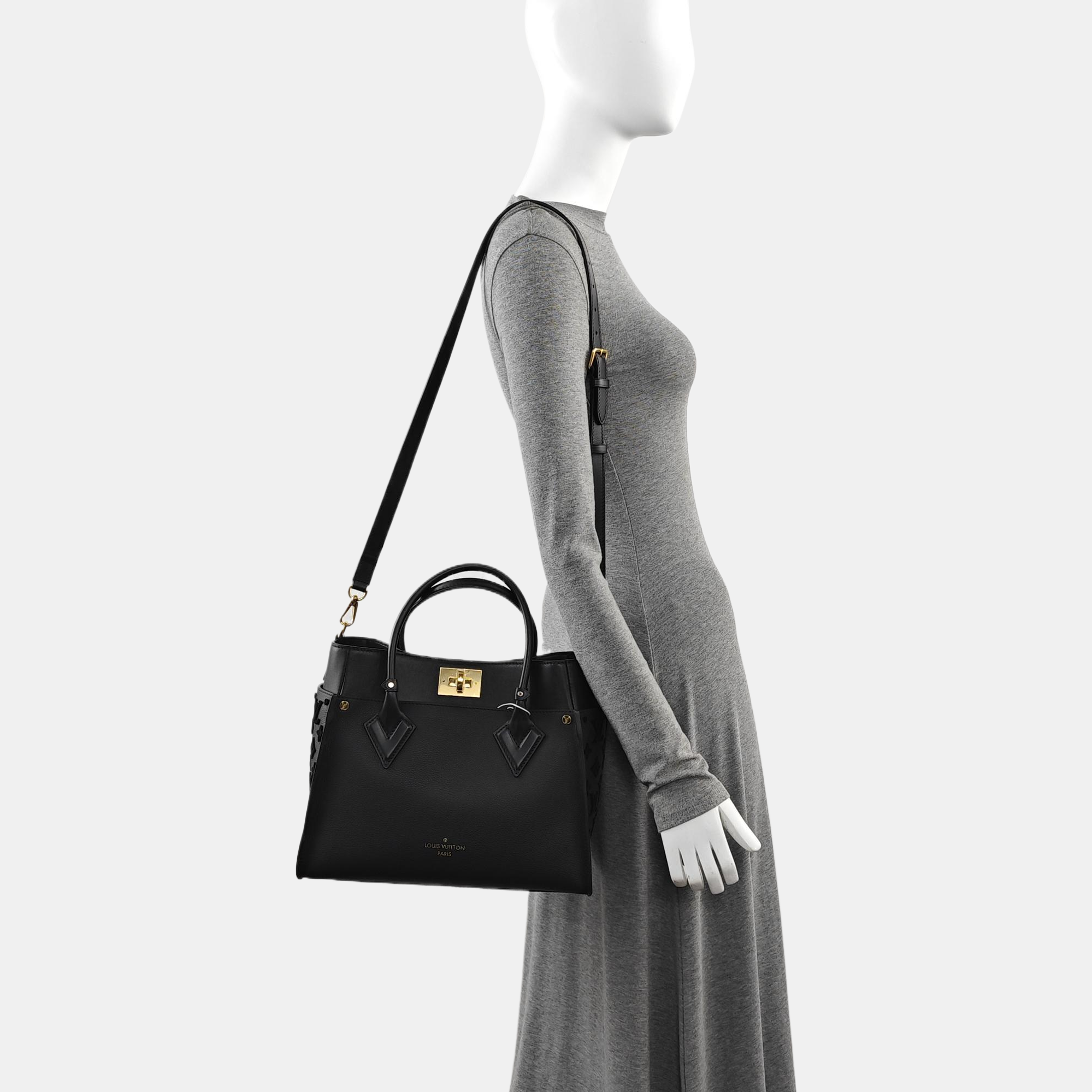 ON MY SIDE MM Monogram Calfskin Black