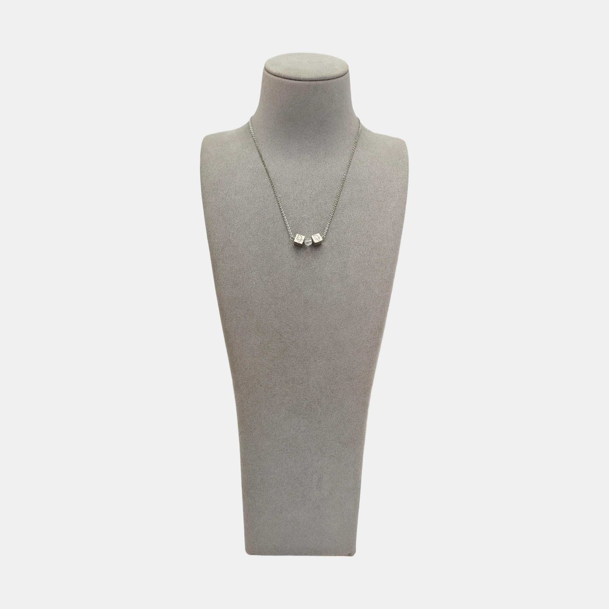 Dior Oblique Metal Silver Necklace