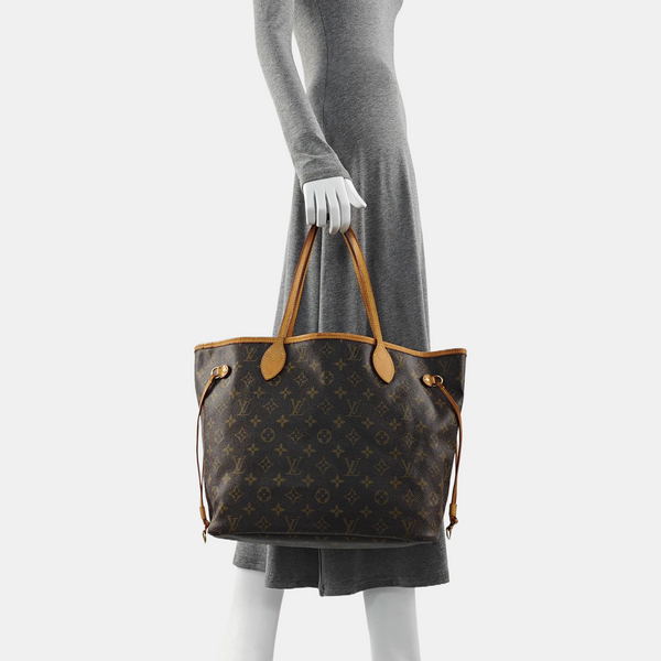 NEVERFULL MM Monogram Coated Canvas Brown