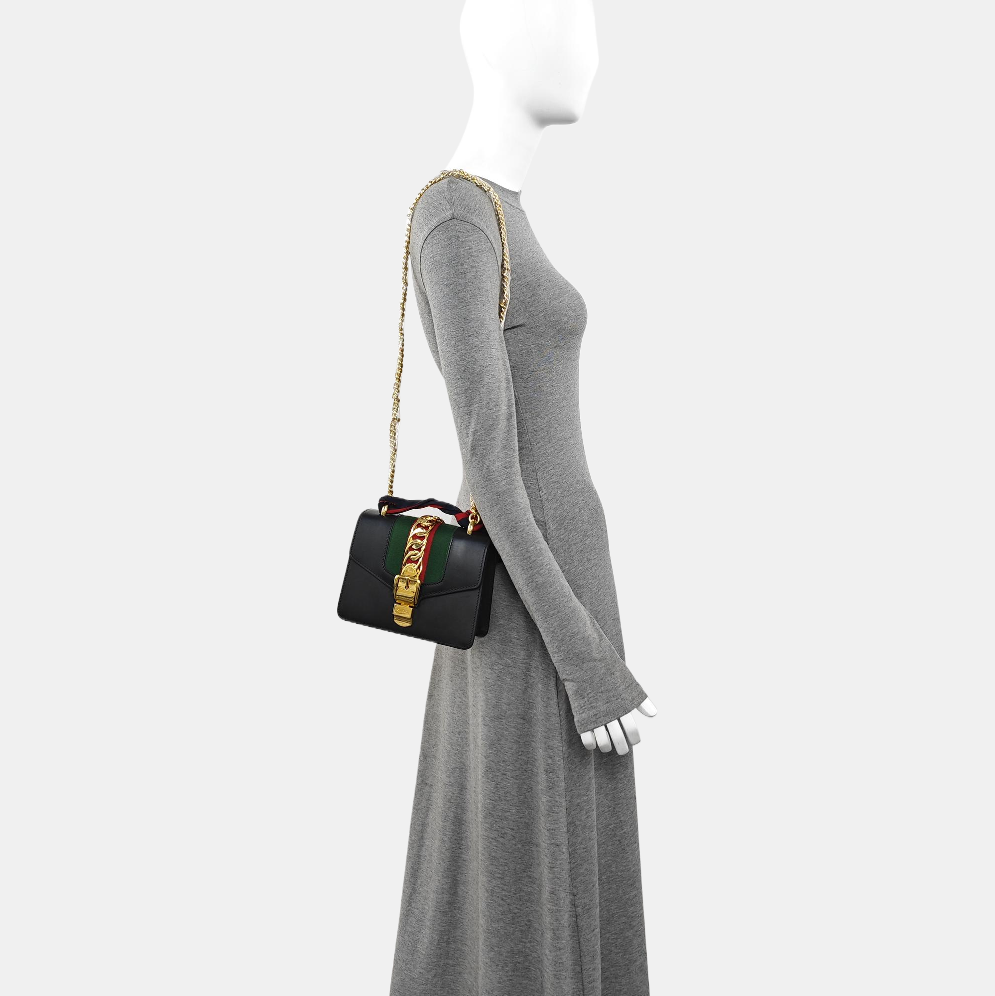 Sylvie Mini Calfskin Black