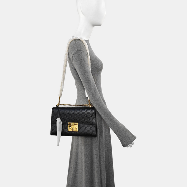 Padlock Medium Monogram Calfskin Black