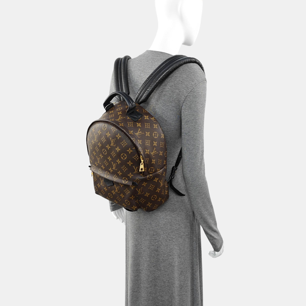 Monogram Coated Canvas Backpack Brown