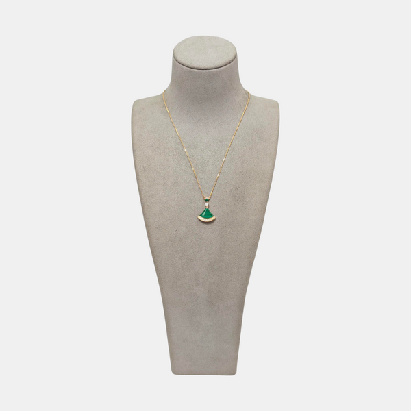 DIVAS' DREAM 18k Rose Gold Green Necklace