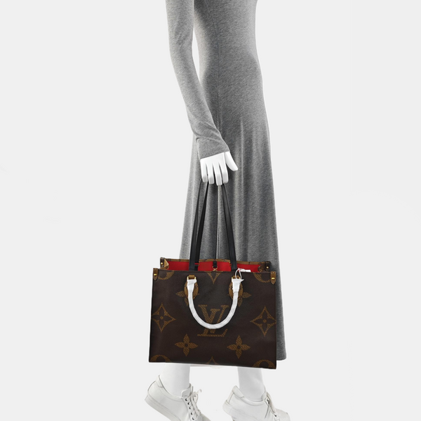 ONTHEGO MM Monogram Coated Canvas Brown