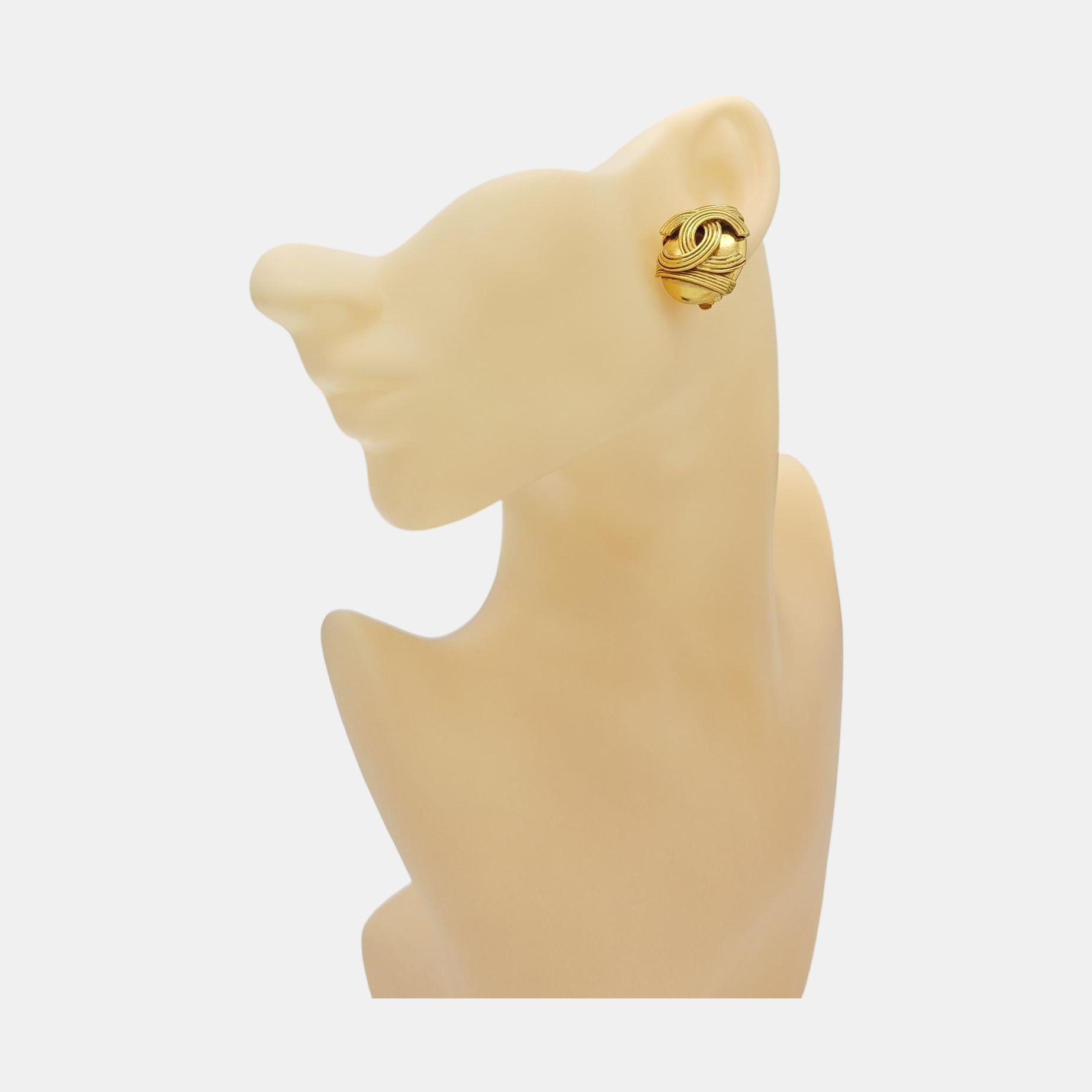 Metal Gold Clip On Earrings