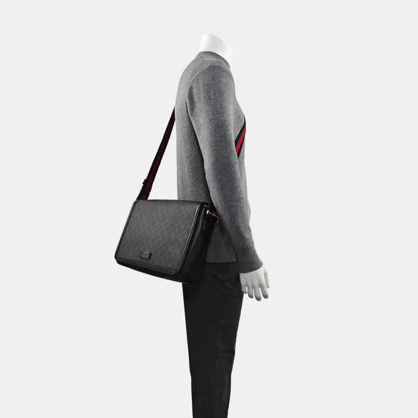 Nightcourrier Monogram Coated Canvas Black