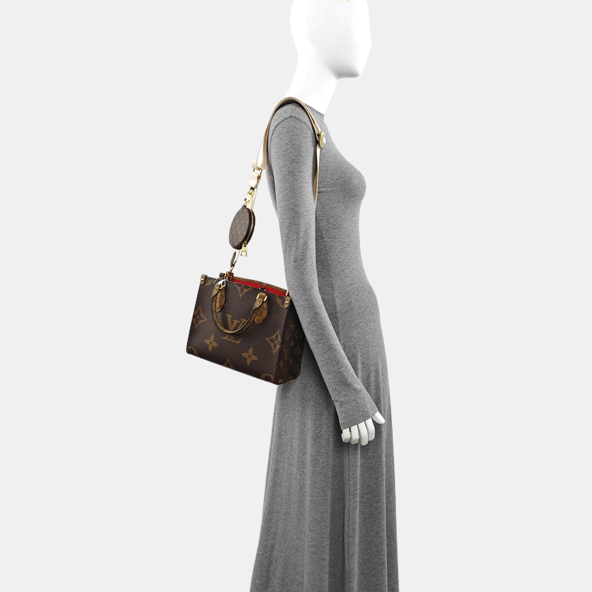 ONTHEGO PM Monogram Coated Canvas Brown