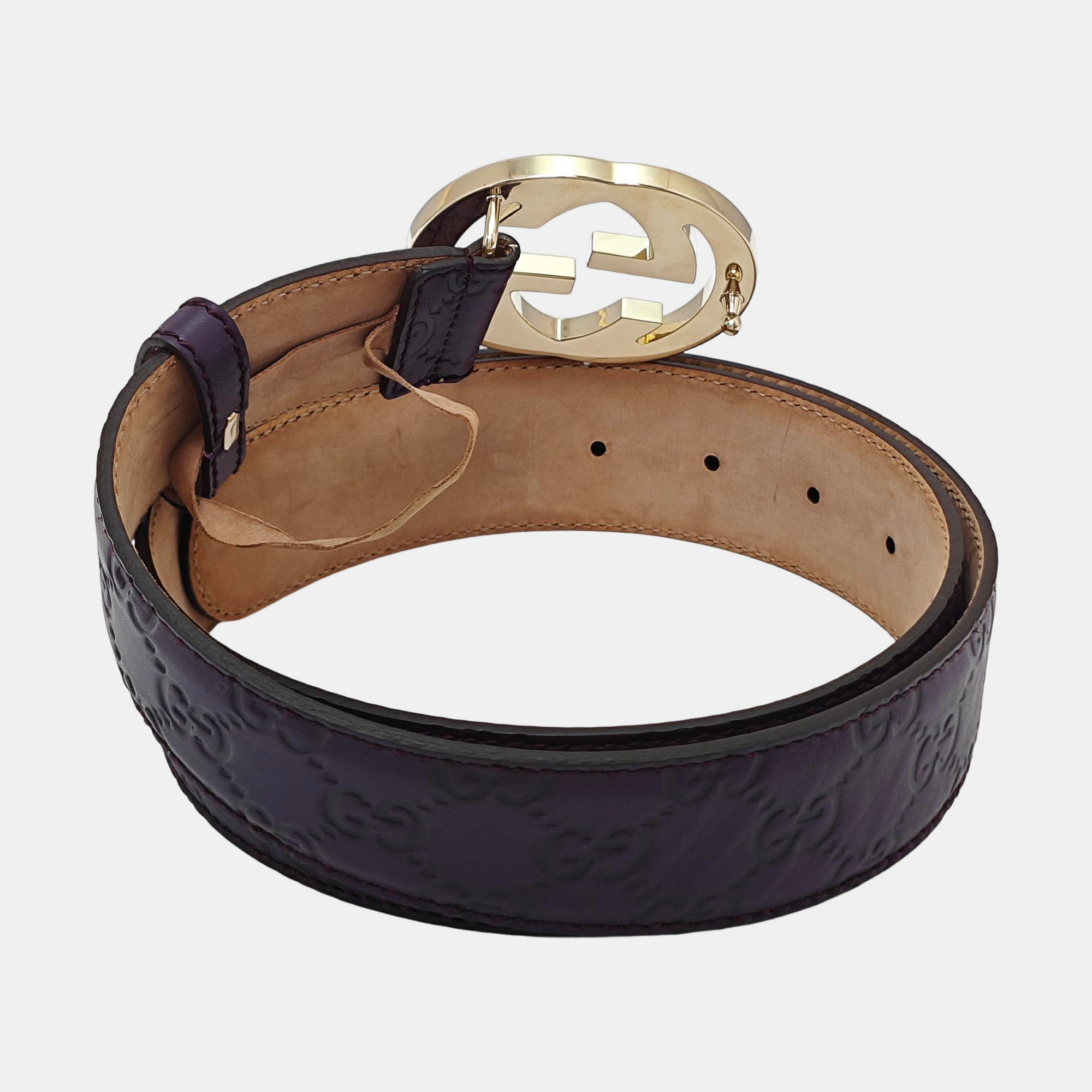 Leather Belt Purple