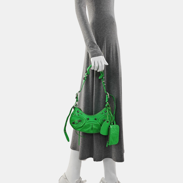 Le Cagole Mini Lambskin Green