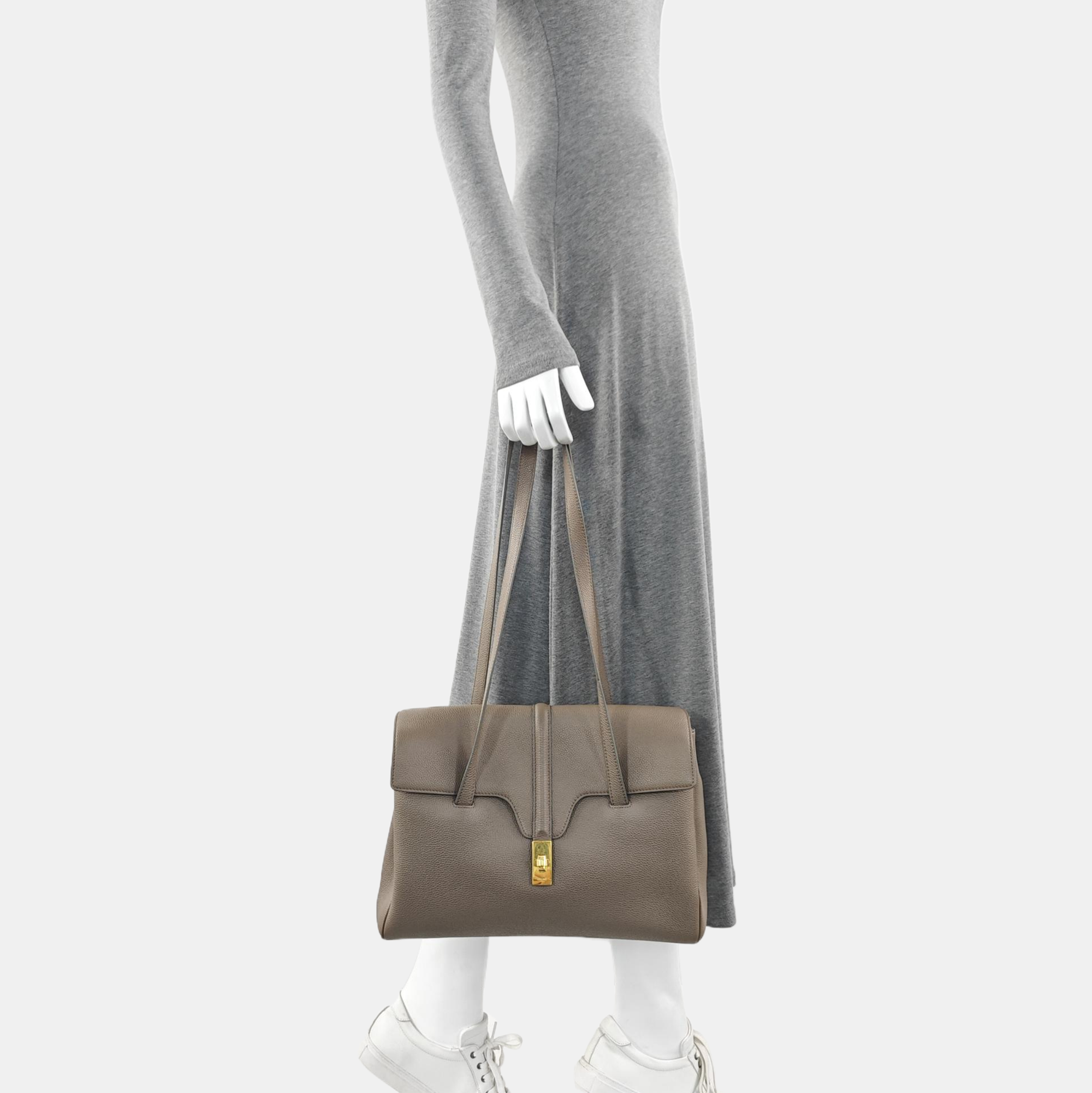 16 Medium Calfskin Gray