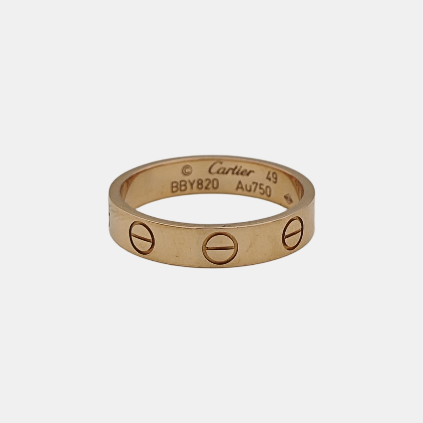 LOVE 18k Rose Gold Ring EU 49