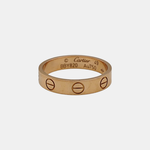LOVE 18k Rose Gold Ring EU 49
