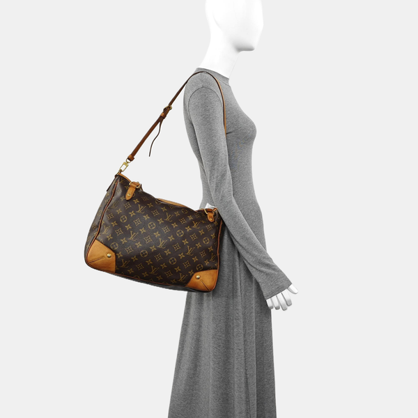 ESTRELA MM Monogram Coated Canvas Brown