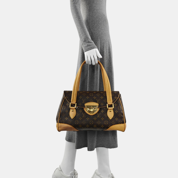 BEVERLY Monogram Coated Canvas Brown
