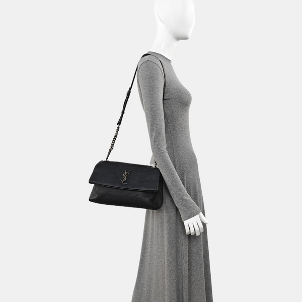 Calfskin Shoulder Bag Black