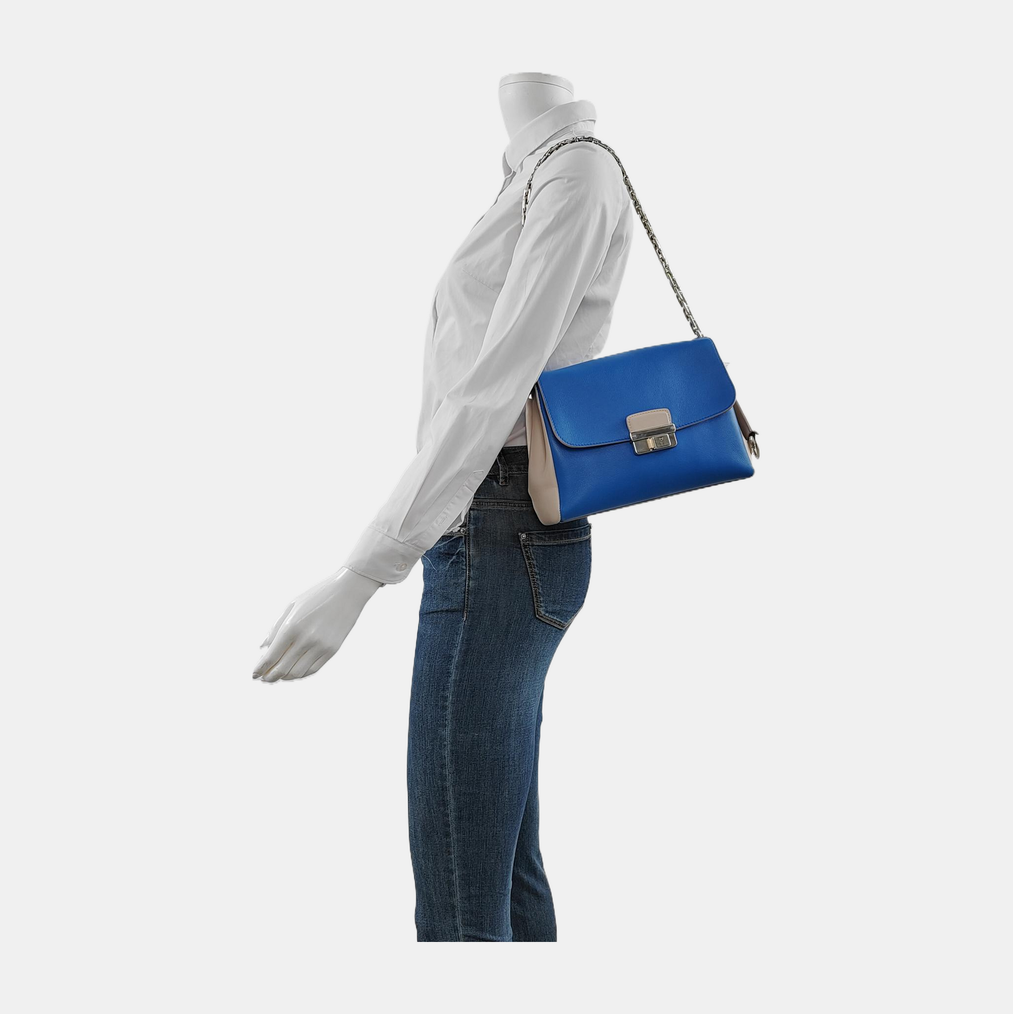 New Lock Calfskin Blue