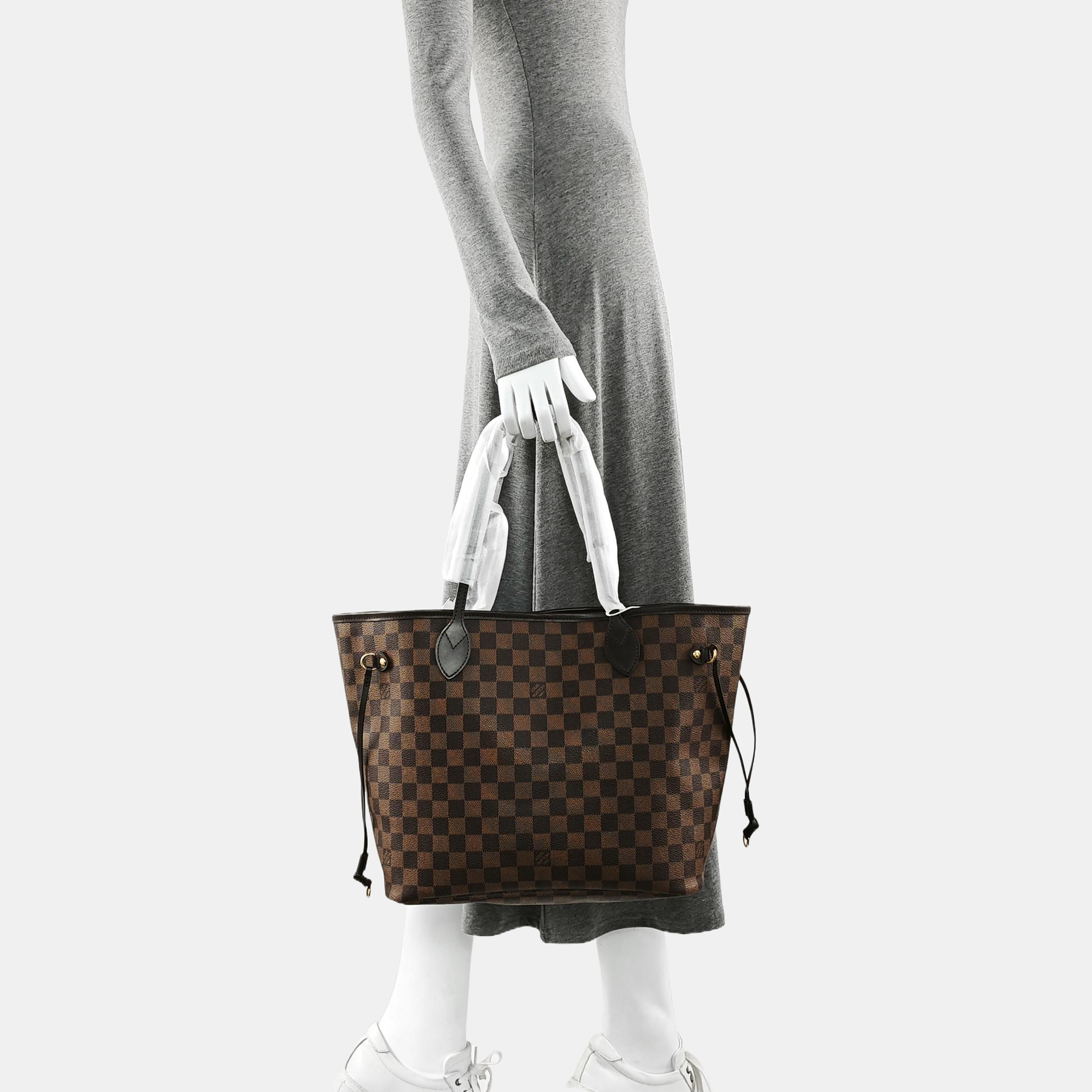 NEVERFULL MM Damier Ebene Coated Canvas Brown