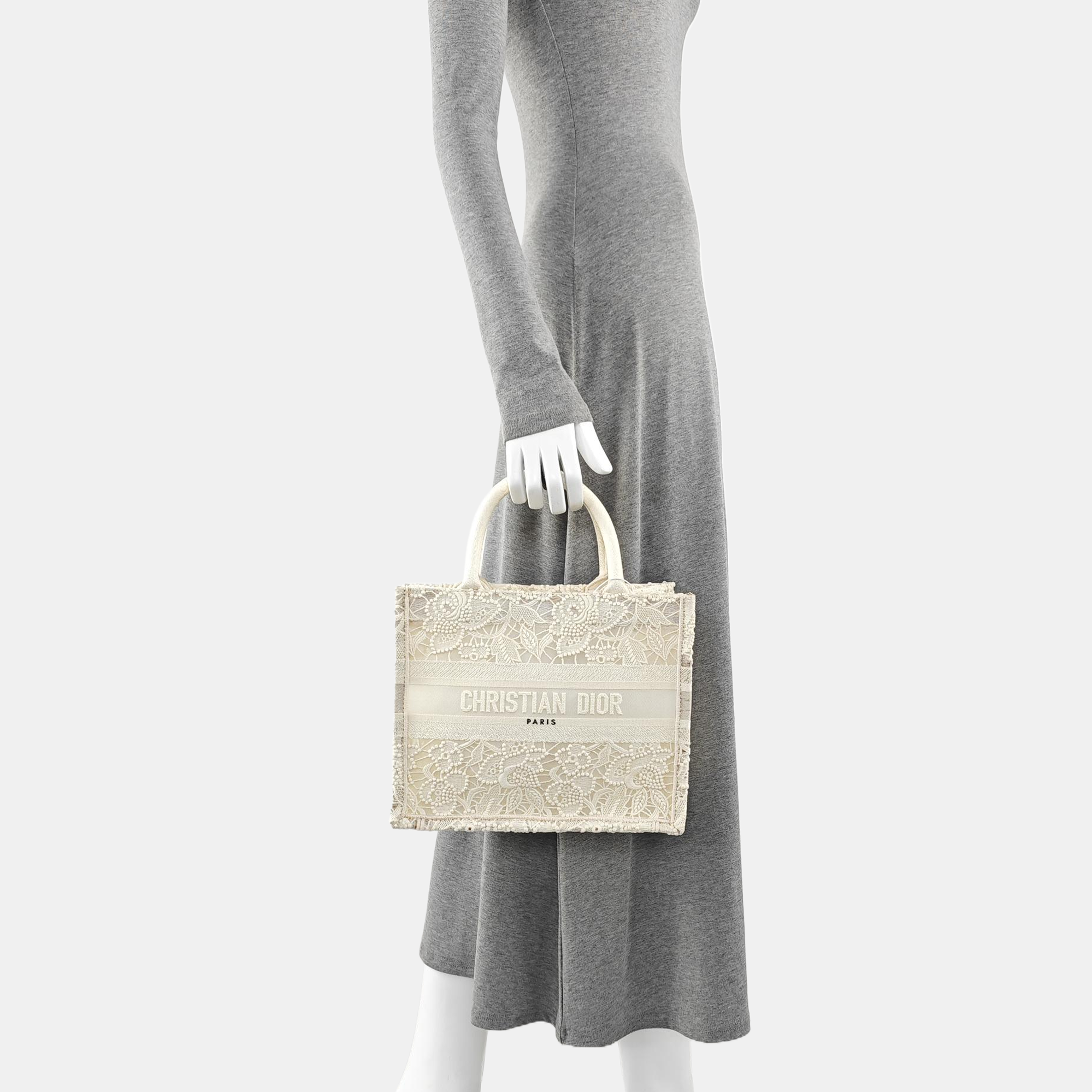 Book Tote Small Canvas White