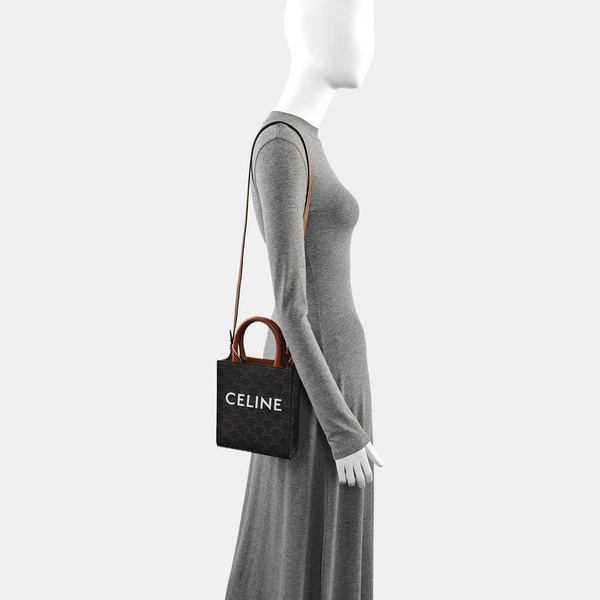 CABAS CELINE Mini Coated Canvas Brown
