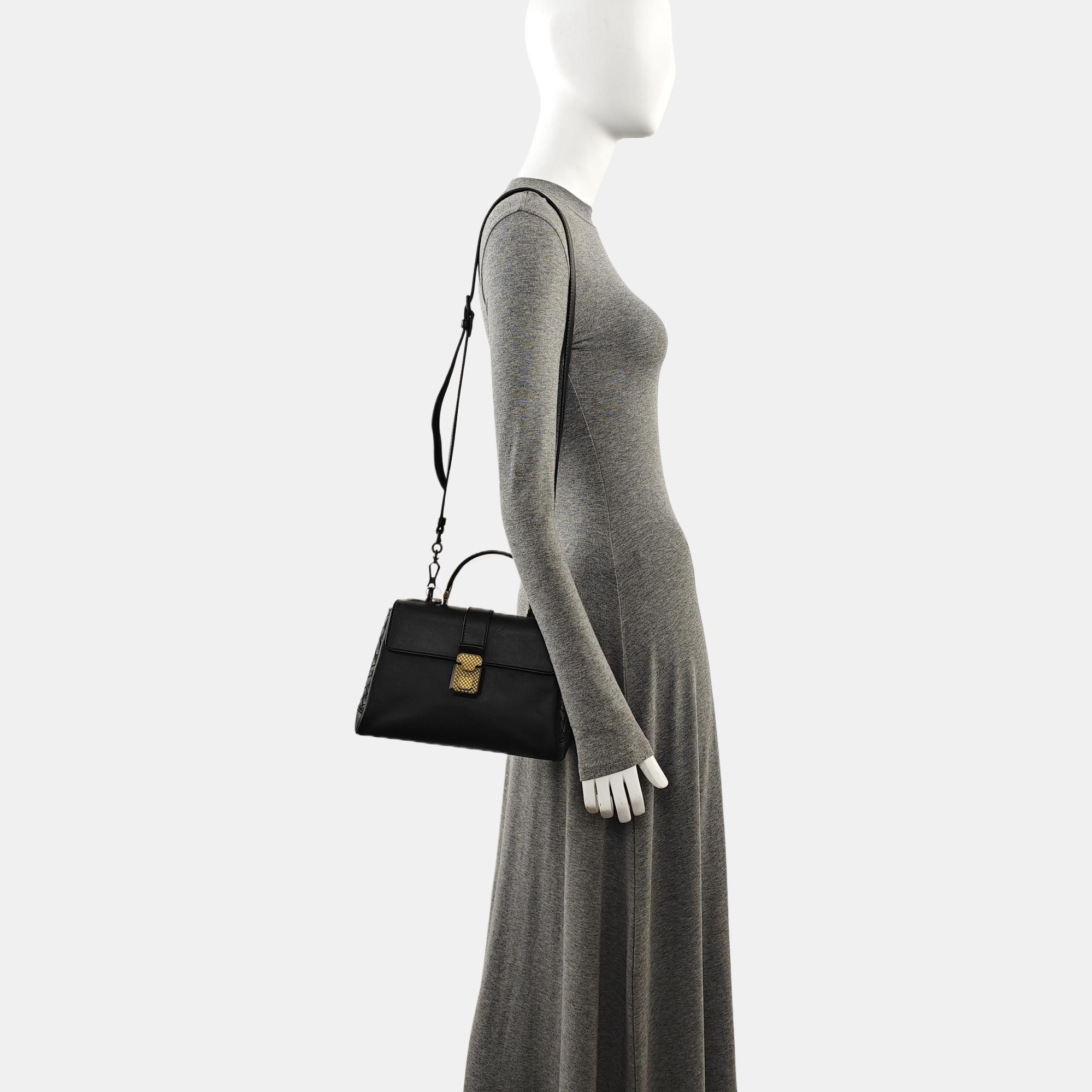 Piazza Small Calfskin Black