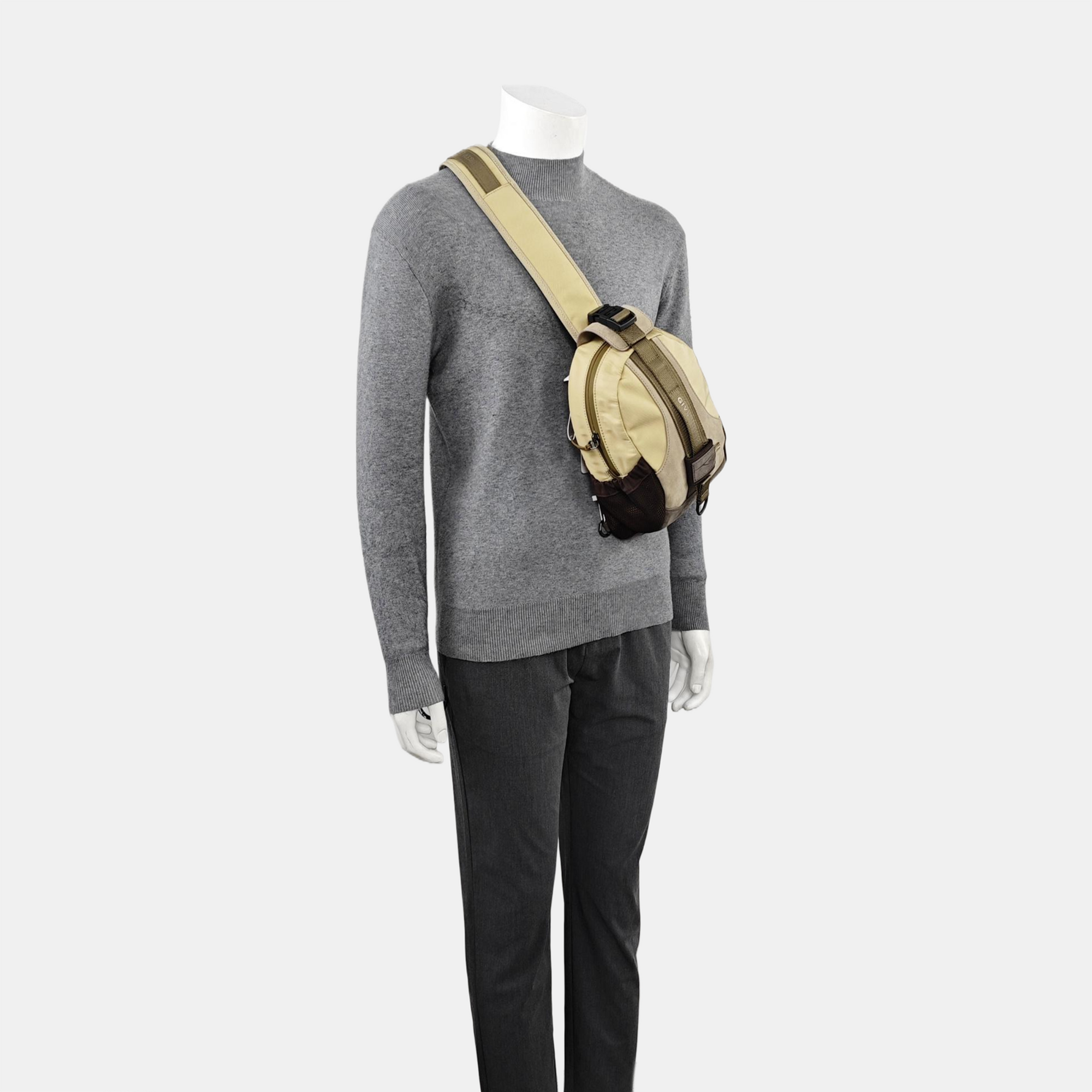 Fabric Shoulder Bag Beige