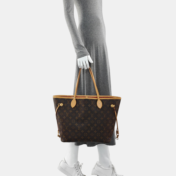 NEVERFULL MM Monogram Coated Canvas Brown