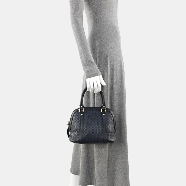 Microguccissima Monogram Calfskin Blue