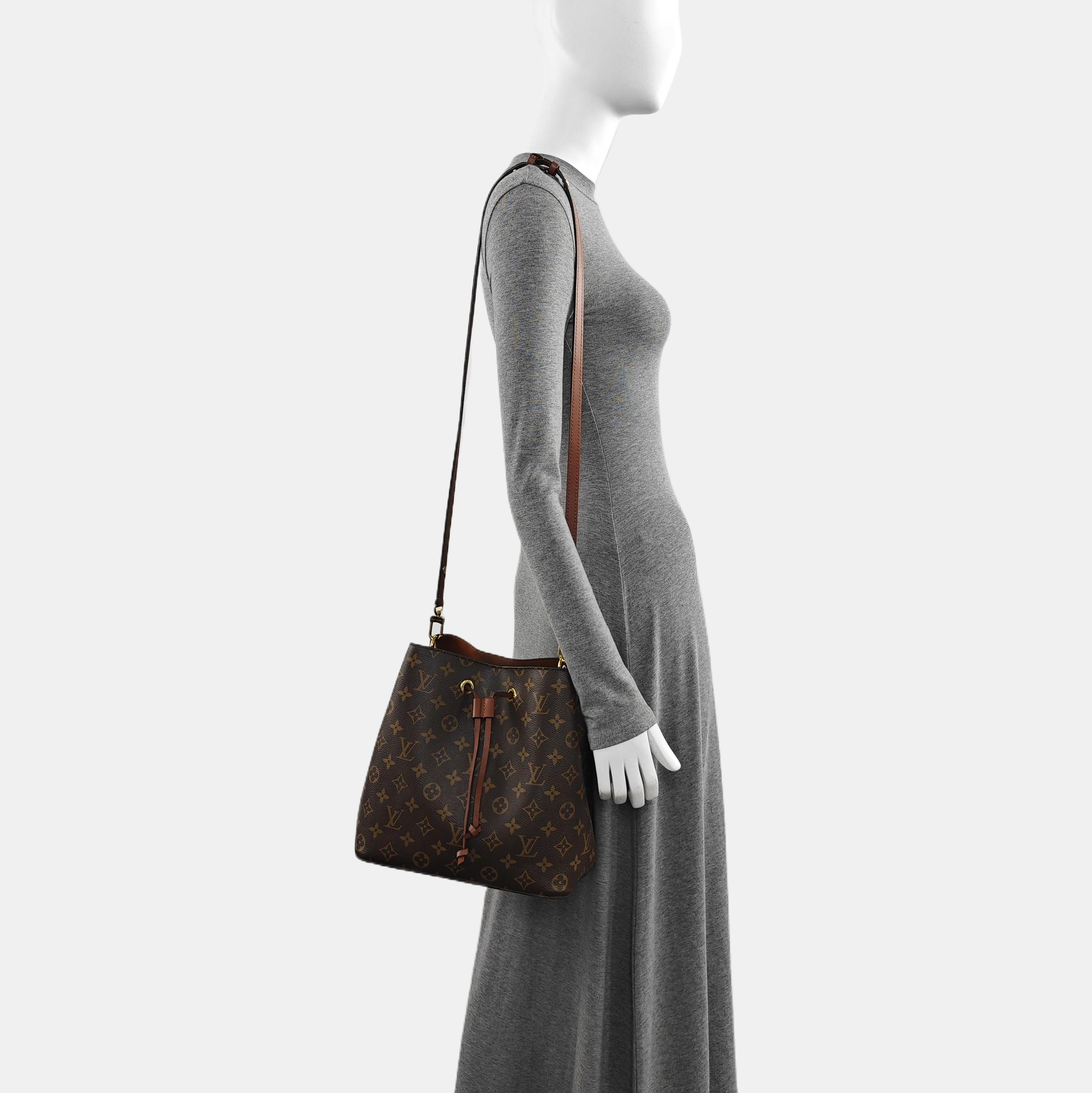 NÉONOÉ MM Monogram Coated Canvas Brown