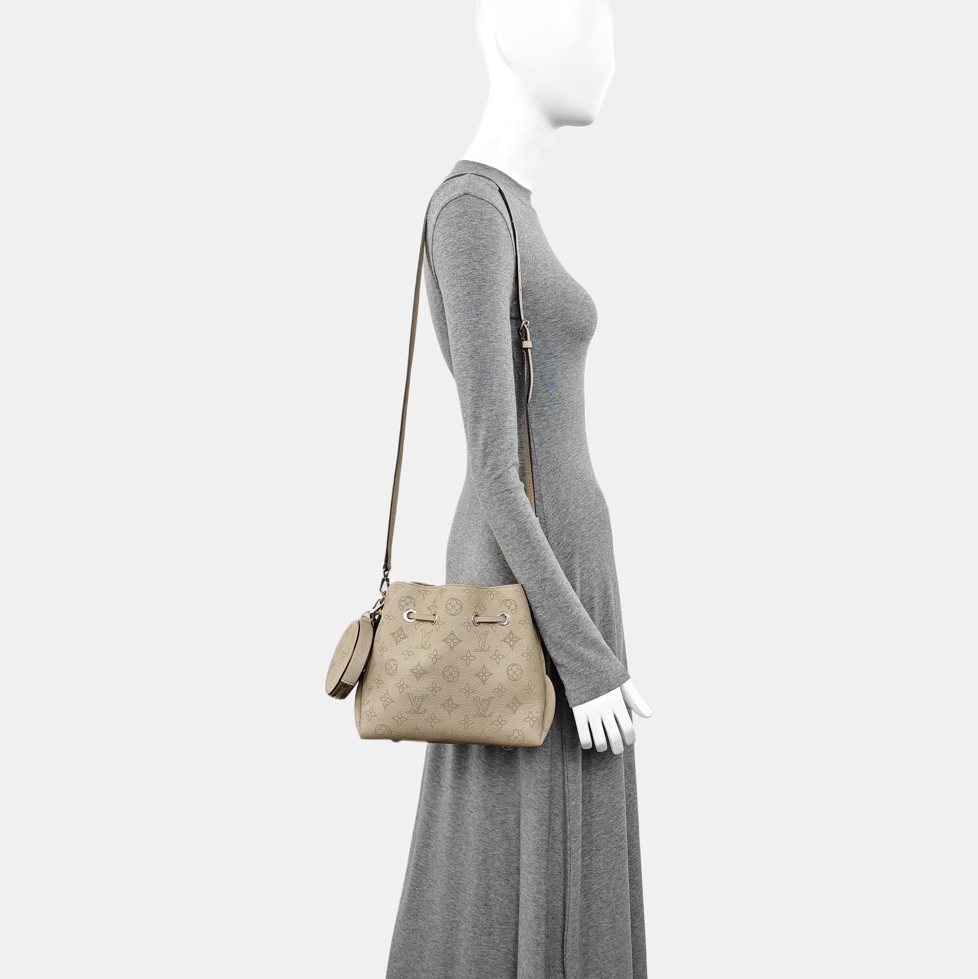 BELLA Monogram Calfskin Gray